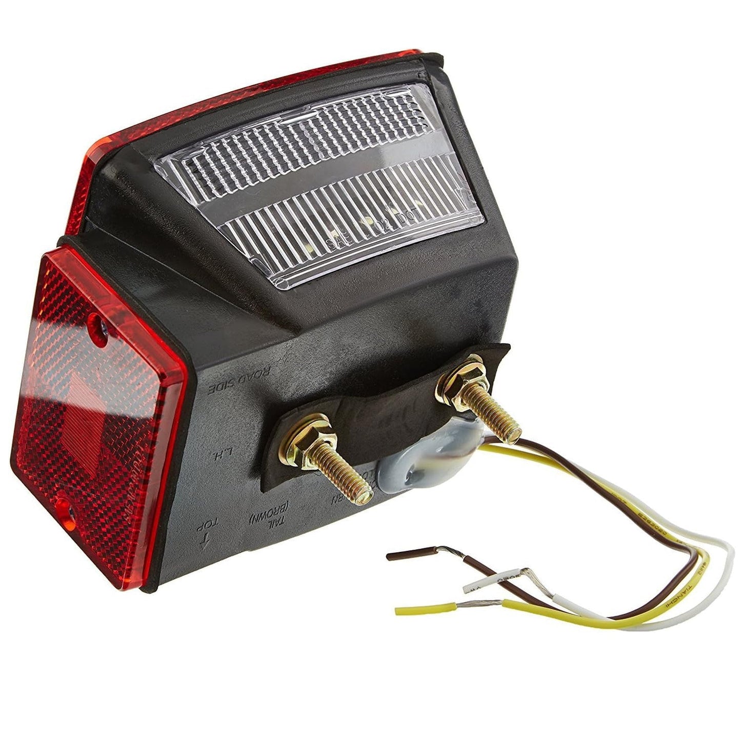 12V LED Trailer Lights Kit Stop Tail Turn Signal License Plate Light for Trailers Under 80" - Square Trailer Tail Lights for Boat Trailer Truck RV Camper Marine with Wiring Options