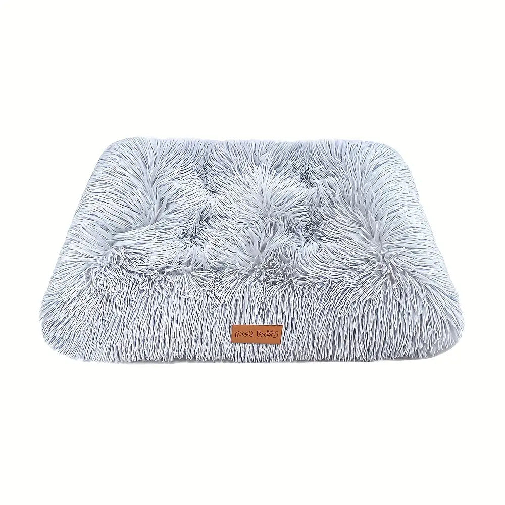 Extra Large Plush Dog Bed & Cat Pad – Thick Warm Polyester Cushion with Removable Washable Cover, Calming Pet Furniture for All Dog Breeds & Cats