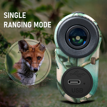1000M Laser Rangefinder Monocular for Golf & Outdoor – Slope Compensation, Flagpole Lock, 7 Measurement Modes, USB Rechargeable, Compact Lightweight Design for Hunting & Observation