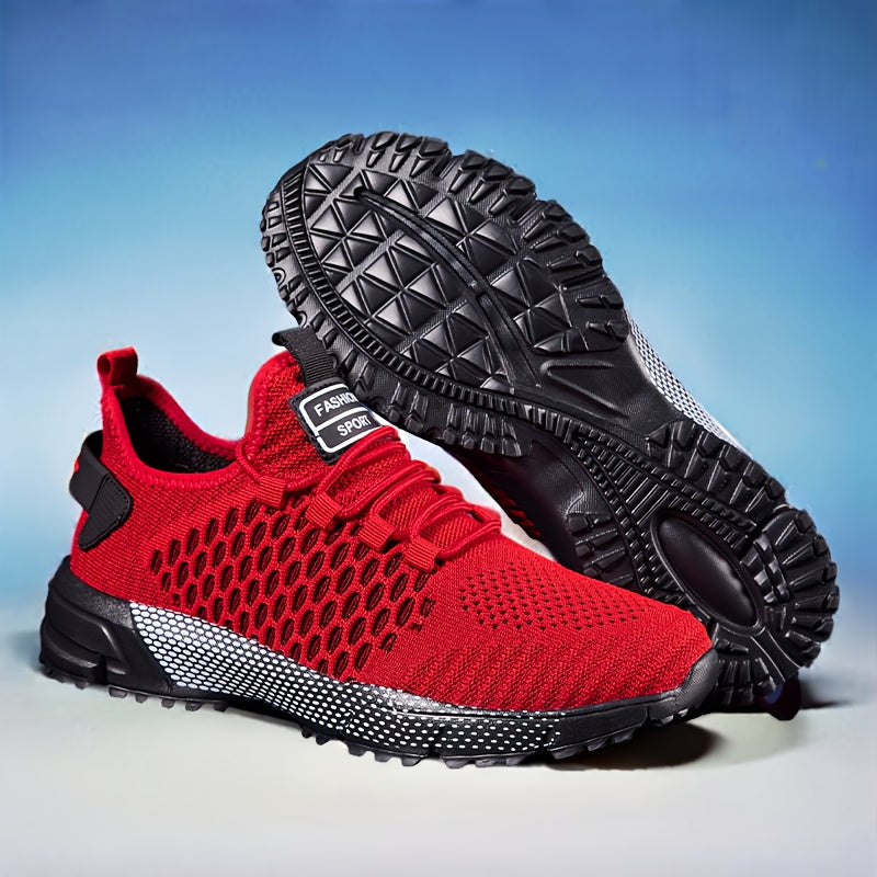 Men's Double Mesh Breathable Sneakers – Lightweight Non-Slip Running Shoes for Jogging Fitness Daily Travel & Casual Wear, Fashionable Sports Shoes Sizes US 7-14 in Multiple Colors