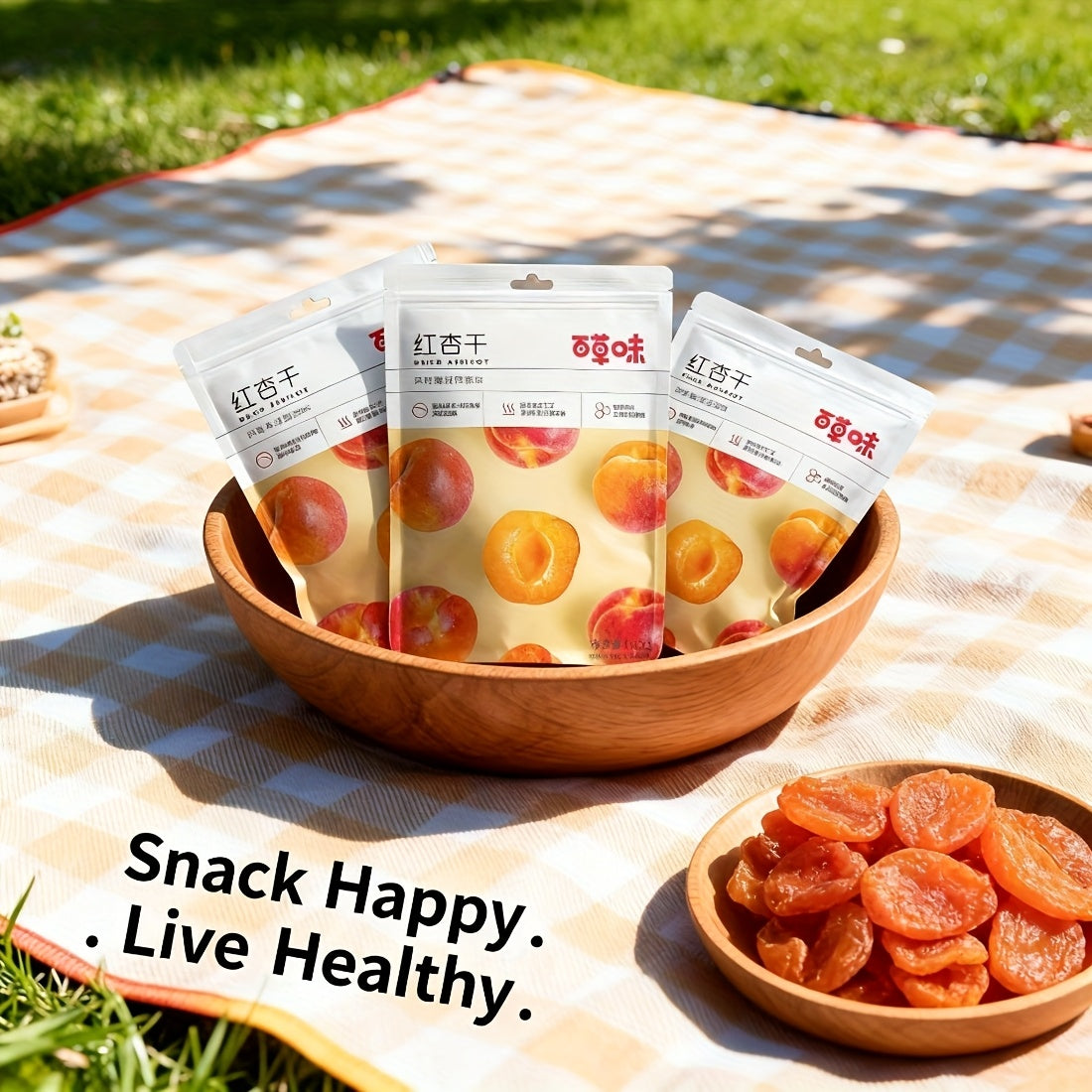 Dried Apricots Snack 3 Bags Pack Natural Tropical Dried Fruit Healthy Sweet Snack Ready-to-Eat Vegan Gluten-Free Gift