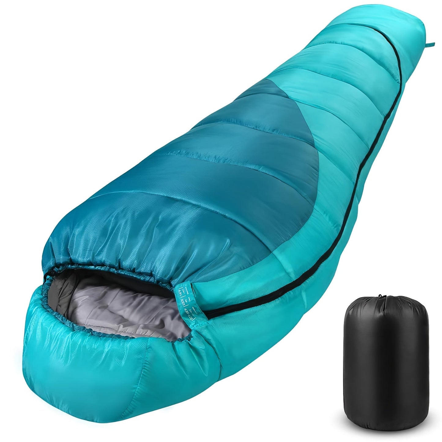Mummy Sleeping Bag 15-45°F 3-4 Season Cold Weather Sleeping Bag for Adults – Warm Lightweight Washable Camping Sleeping Bag for Hiking, Backpacking, Traveling & Outdoor Activities
