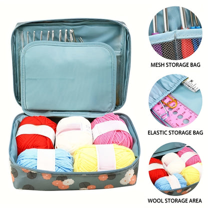 67pcs Complete Crochet Starter Kit for Beginners and Adults - All-in-One Set with 5 Skeins of Yarn, 9 Ergonomic Soft-Grip Hooks 2mm to 6mm, 8 Fine Hooks, Full Accessories and Portable Printed Bag, Perfect DIY Craft Gift for Women and Teens