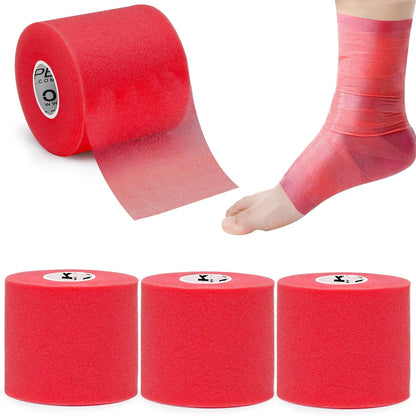 Pre Wrap Tape 4-Rolls Athletic Foam Underwrap for Sports - Protect Ankles Wrists Hands Knees, 2.75 Inch x 30 Yards Each Roll, OK TAPE Sports Underwrap