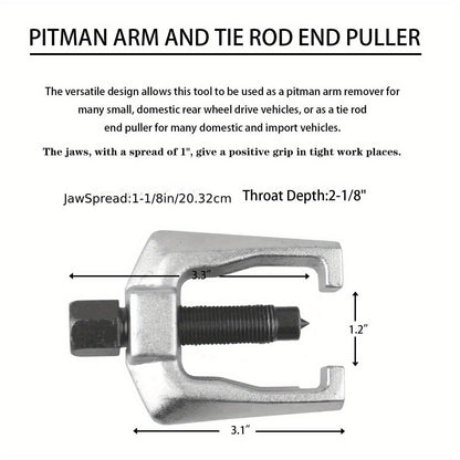 5-Piece Front End Service Kit - Pitman Arm Puller, Ball Joint Separator & Tie Rod Removal Tool Set, Heavy Duty Forged Steel, Universal Fit for Most Vehicles, Includes Carrying Case