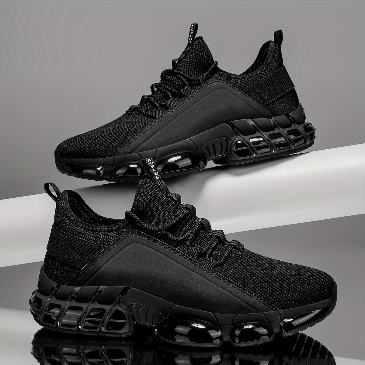 Men's Lightweight Breathable Running Shoes, Low-Top Road Training Sneakers with Rubber Sole & Lace-Up Closure, All-Season Comfort Athletic Footwear for Gym, Training & Casual Wear - White, Black, Blue, Khaki