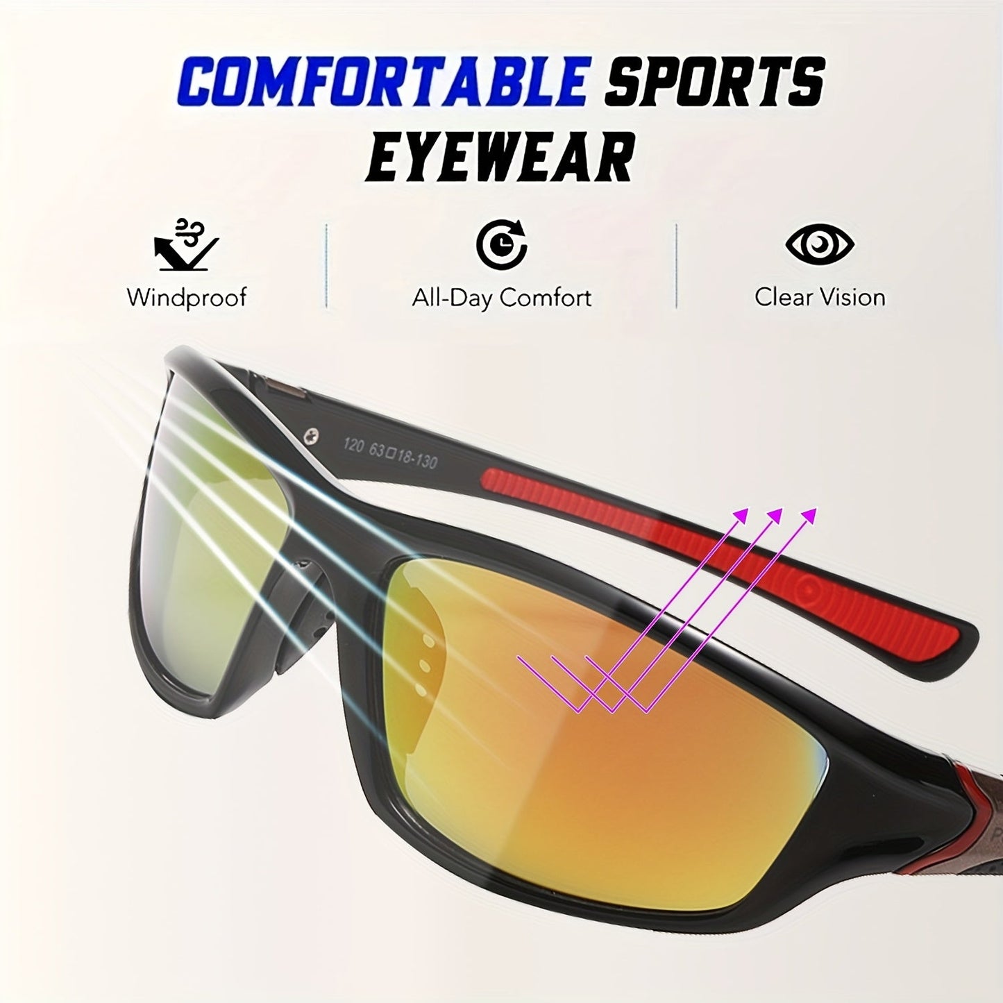 4 Pairs Sports Sunglasses UV400 for Men & Women – Ultralight PC Frame Full Lens Protection for Cycling, Running, Rock Climbing, Fishing & Outdoor Travel, Bulk Value Pack