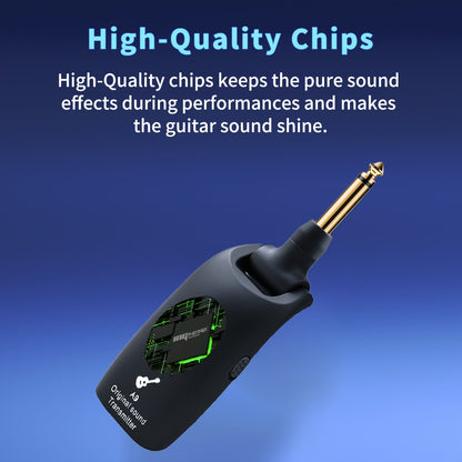 Wireless Guitar System 2.4GHz with 270° Rotatable Plug & Built-In Rechargeable Battery – Transmitter Receiver for Electric Guitar, Acoustic, Bass, Violin & Keyboard – Velora