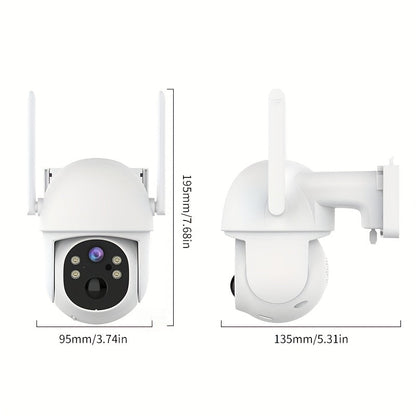 Solar Powered Outdoor Security Camera 2-Pack – IP54 Waterproof Wireless WiFi Cam with AI Human Detection, HD Color Night Vision, Two-Way Audio & Rain-Resistant Design for Home & Yard