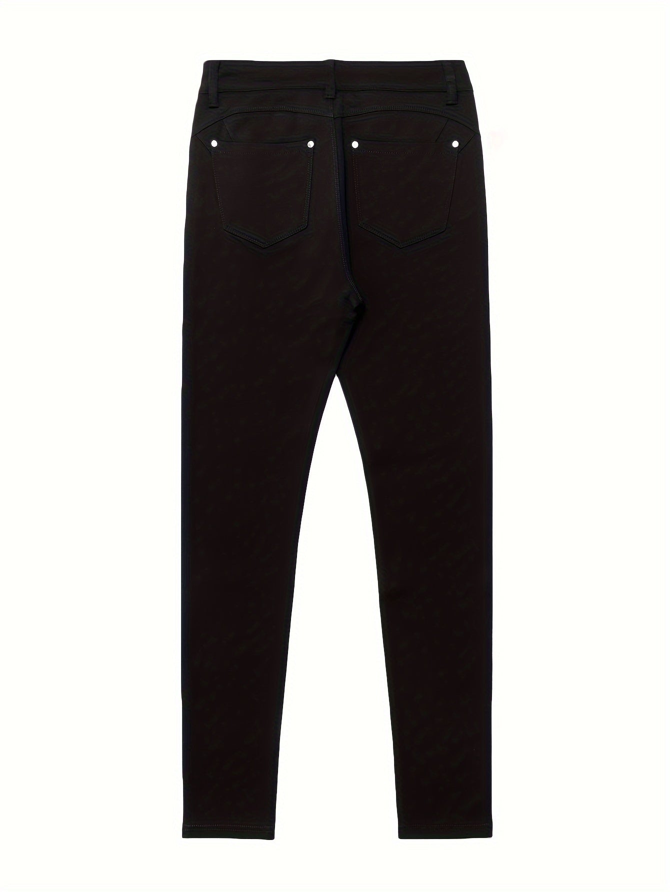Women's High Waist Stretch Skinny Jeans Metal Button Street Style Slim Fit Denim Pants 10 Colors S-XXL Everyday Wear