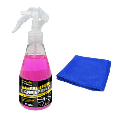 Wheel Cleaner & Iron Remover Spray 6.76oz – Brake Dust Remover, Restores Shine, Rust & Corrosion Protection, Safe for Alloy Chrome Painted Steel Wheels, Easy Trigger Spray Car Detailing
