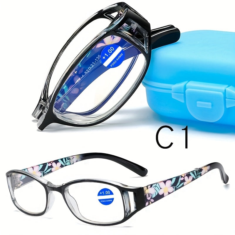 3-Pack Folding Reading Glasses Unisex Mixed Colors 1.0x–4.0x Magnification Compact Portable Elegant Business Style Readers Gift