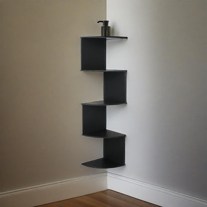 5-Tier Corner Wall Shelf Organizer – Floating Tiered Bookshelf & Storage Shelf for Living Room, Bedroom & Kitchen, Space-Saving Corner Divider, 5 Style Options