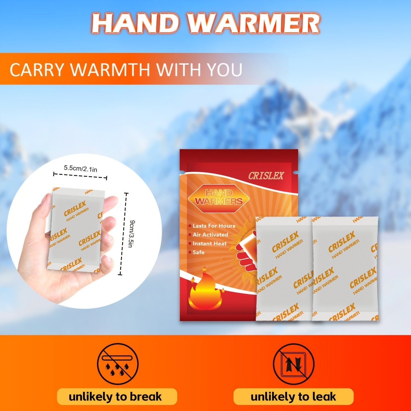 Hand & Body Warmers Air-Activated Up to 10 Hours Heat Ultra Thin Odorless Safe Warmers for Hands Body Toes – Bulk Packs 10 to 280 Count for Camping Hiking Outdoor Winter