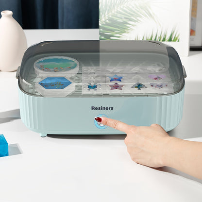 UV Resin Curing Machine with Large Tray & Auto 2-Hour Timer - Air Curing Station for Resin Art, Jewelry Casting & Crafts, Resin Dryer for Beginners & Artists, Mint Green