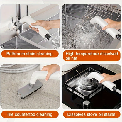 Handheld Steam Cleaner 4.4Bar High-Power Fast Heating 6 Multifunctional Heads 47oz Large Tank Dual Safety for Kitchen Sofa Floor Bathroom Car Refrigerator Air Conditioner