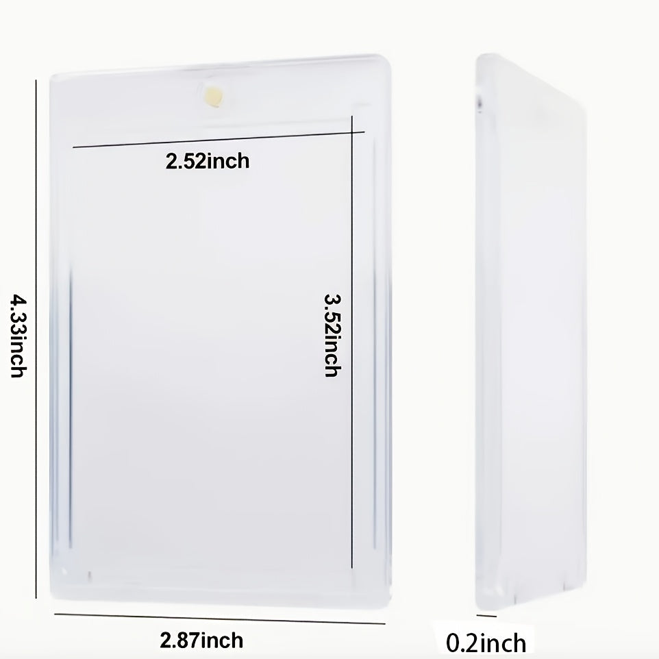 Magnetic Card Holders 35pt UV Protection – Ultra-Thin Hard Plastic Trading Card Cases, Single Touch One-Touch Holders for Sports Cards, Football, Baseball, Pokemon, TCG – 25/50/100/200/400 Pack