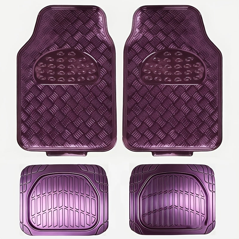 4-Piece Car Floor Mats Set Waterproof All-Weather Heavy Duty - Non-Slip Dustproof Easy Clean Universal Fit for SUV Truck Sedan, Full Coverage Interior Protection Mats in Multiple Colors