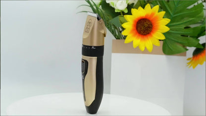 USB Rechargeable Pet Grooming Clippers Kit for Dogs & Cats – Ceramic Blades, Low Noise, Cordless Electric Clipper Set with Brush & Comb