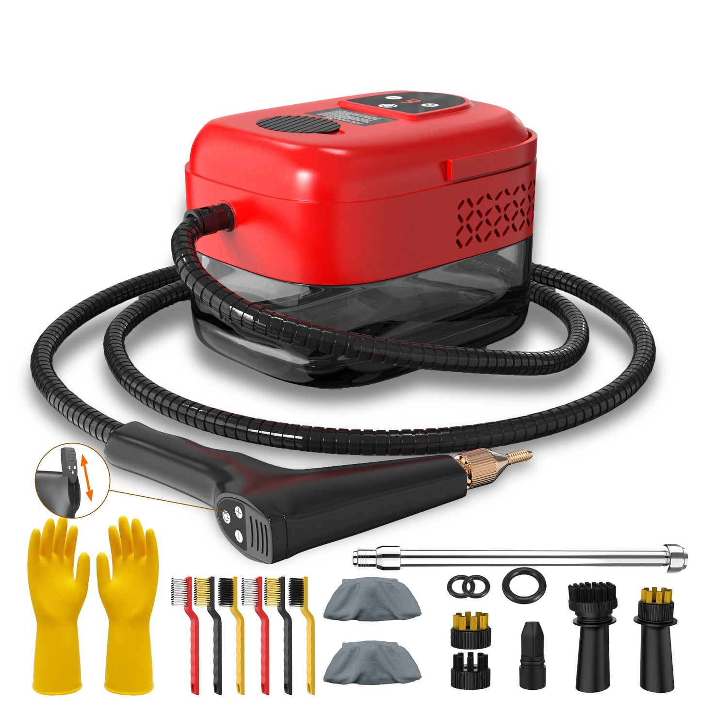 Handheld Steam Cleaner with 35-Piece Accessory Set High Pressure Portable Chemical-Free Deep Clean – Kitchen Grease Sofa Air Conditioner Tile Car Interior Washing Machine 6 Colors