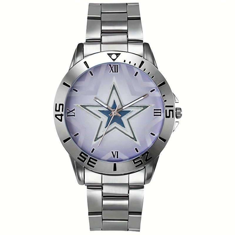 Men's Stainless Steel Band Quartz Watch Casual Simple Round Dial Analog Wristwatch Classic Metal Fashion Watch Gift for Men Silver