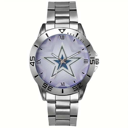 Men's Stainless Steel Band Quartz Watch Casual Simple Round Dial Analog Wristwatch Classic Metal Fashion Watch Gift for Men Silver