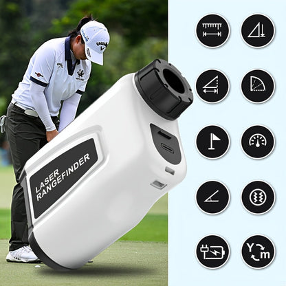 1200 Yard Laser Golf Rangefinder 6X Magnification Slope Switch Pulse Vibration Target Lock Type-C Rechargeable – Trajectory Compensation for Golf & Hunting