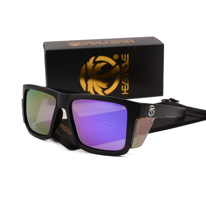 Men's Polarized Square Frame Sunglasses UV400 Photochromic Mirror Lens Full Rim PC Frame Includes Case 10 Colors Outdoor Driving Sport