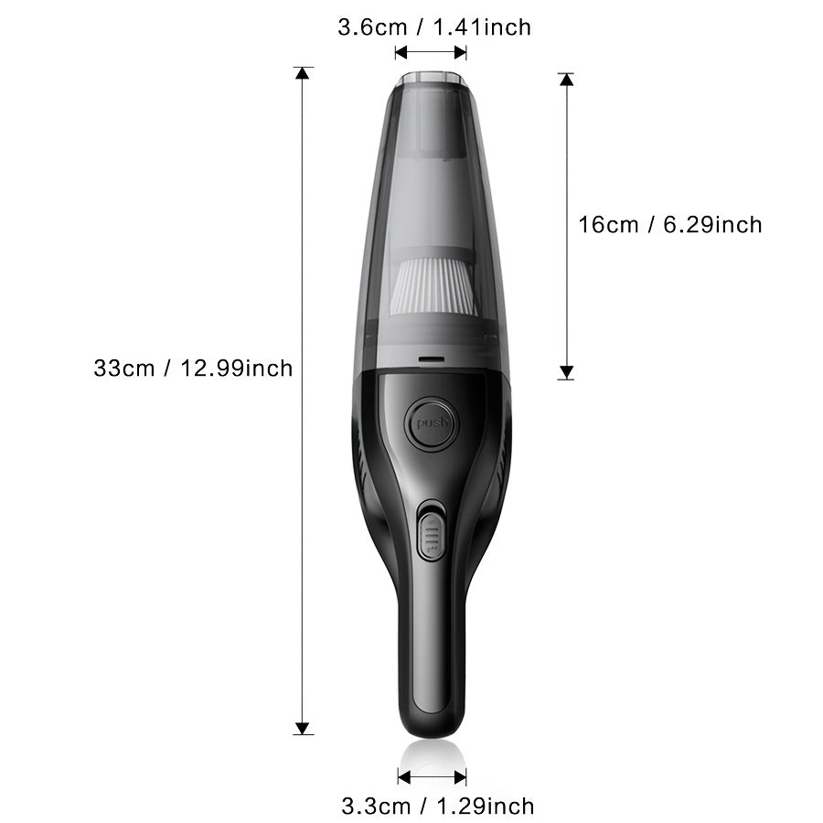 Cordless Rechargeable Handheld Vacuum Cleaner – 6KPa Strong Suction, Quiet 40dB, Portable Mini Vacuum for Pet Hair, Car, Keyboard, Office & Home Cleaning with Crevice Tool