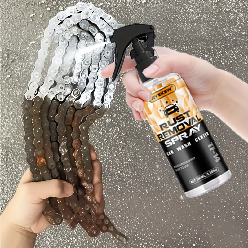 Rust Remover Spray for Metal – Fast-Acting Formula for Chrome, Iron, Alloy & Steel Surfaces, No Residue, Safe for Plastic & Rubber, Automotive & Household Rust Removal, 3.38oz
