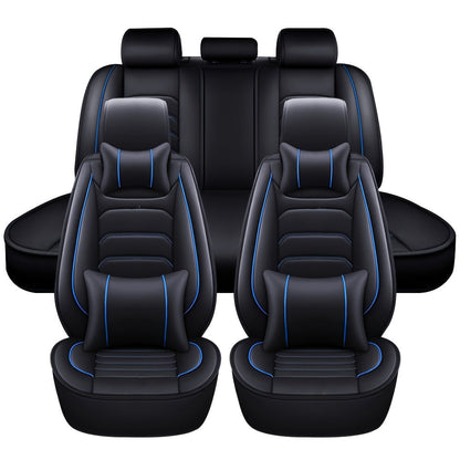 Faux Leather Car Seat Covers 5-Seat Full Set – Waterproof 360° All-Weather Protection, Soft Foam Padding, Non-Slip Grip, Universal Fit for Cars Trucks Sedans SUVs, 6 Colors Available