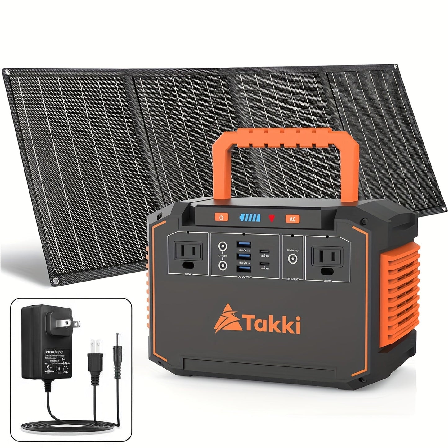 88.8Wh Portable Solar Generator Power Station with 30W Solar Panel – 24000mAh AC/DC/USB-C Backup Battery for Camping, Emergency, CPAP, Fans, Laptops & Outdoor Home Use – Solar Panel Optional