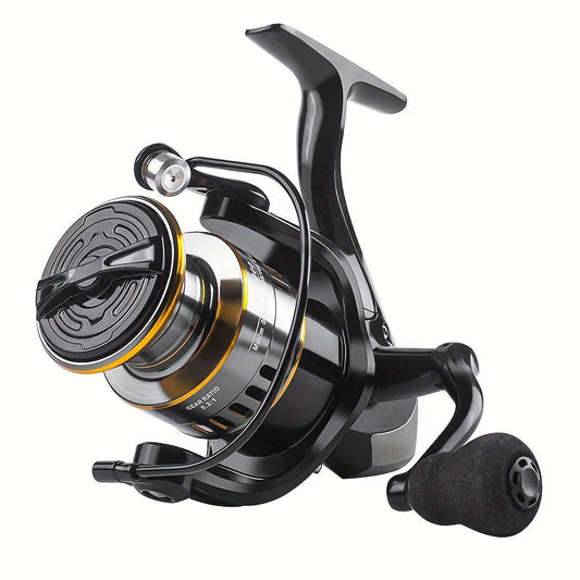 Spinning Fishing Reel HE1000-7000 Metal Spool Rocker Arm 5.2:1 Gear Ratio 22LB Max Drag Left Right Hand Interchangeable Smooth Sensitive for Freshwater Saltwater Bass Trout Carp Fishing