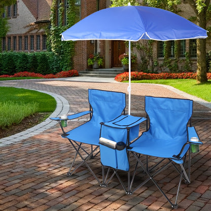 Folding Outdoor Fishing Chair with Sun Umbrella Iron Alloy Frame Oxford Fabric 187 Lb Capacity Portable Beach Patio Camping Chair with Storage Bag Red Black Grey Blue Coconut Pineapple Pattern