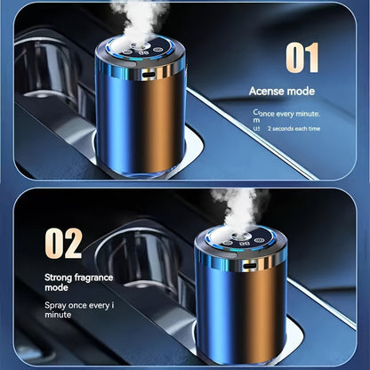 Smart Car Aroma Diffuser with Essential Oils Starry Sky Projection Humidifier Ambient Light Car Air Freshener Ocean Osmanthus Cologne Scent 1.69oz Bottle for Car Interior