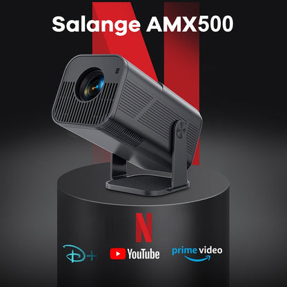 AMOVFILM Advanced Portable Smart Projector WiFi 6 & 4K Video Decoding, 1080P Native Resolution, Android 11 Built-In, Home Theater & Outdoor Movie Projector, Mobile Screen Mirroring, Multiple Colors