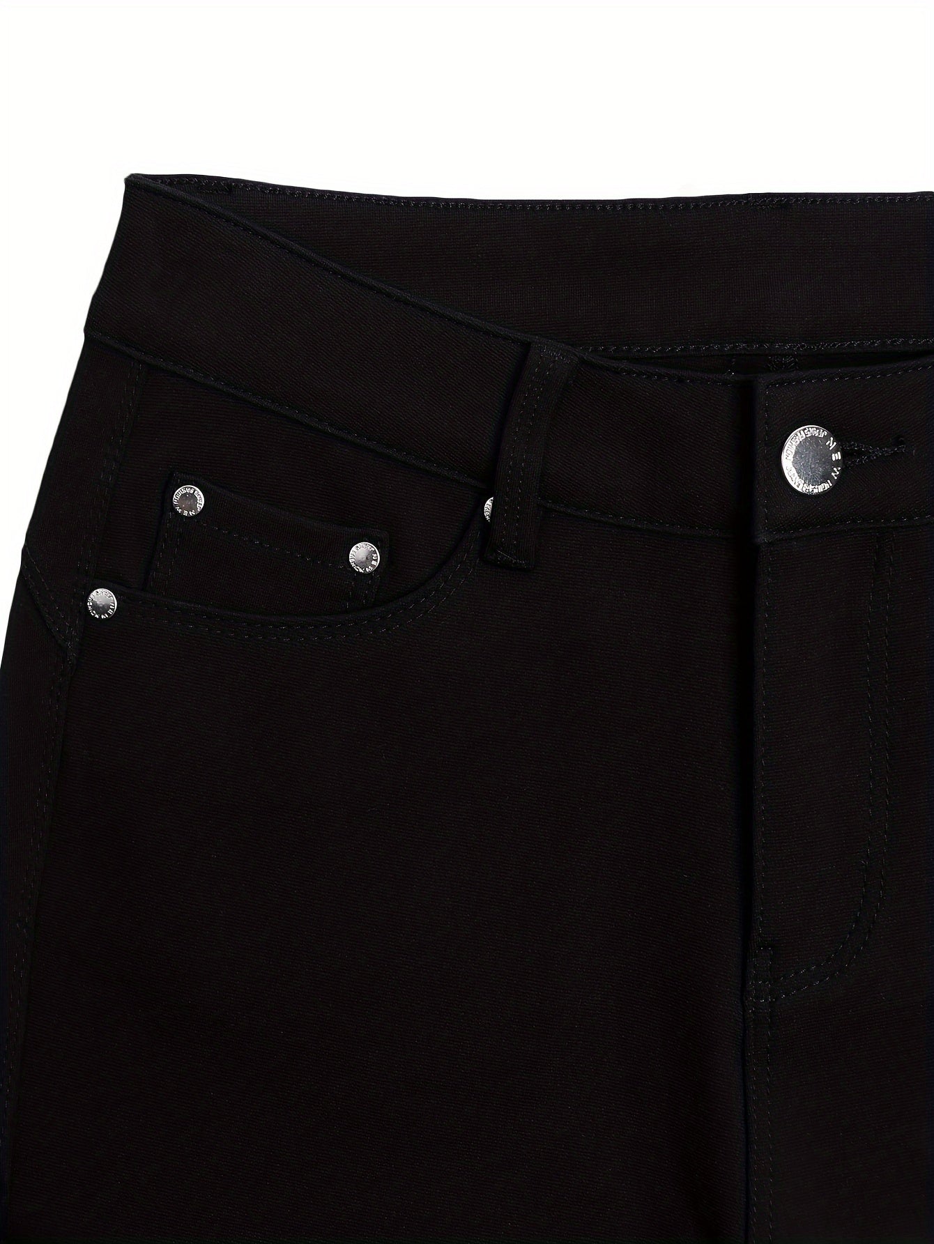 Women's High Waist Stretch Skinny Jeans Metal Button Street Style Slim Fit Denim Pants 10 Colors S-XXL Everyday Wear