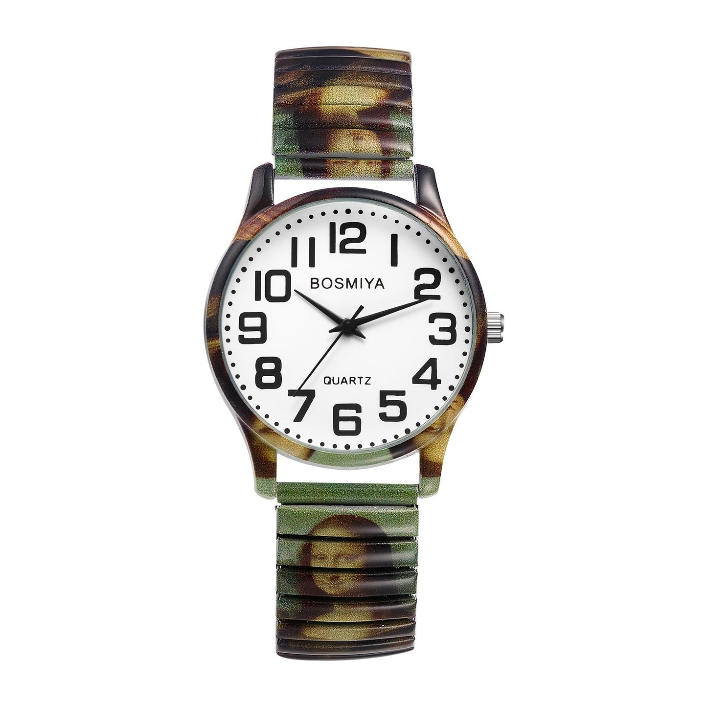 Bohemian Quartz Watch Unisex Printed Stretch Band Wristwatch – Starry Sky Sunflower Tree of Life Boho Designs, Large Arabic Numeral Dial, Nature-Inspired Gift for Women & Men Valentine Birthday