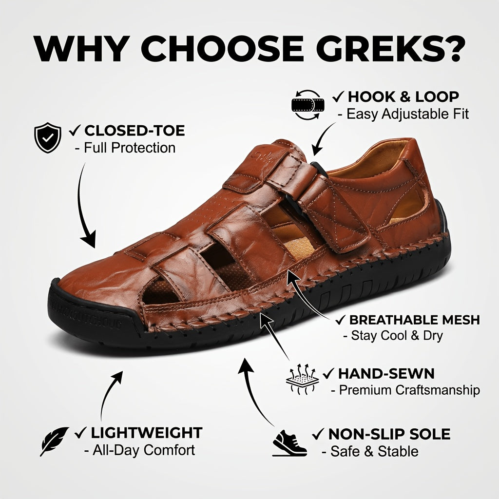 Men's Closed Toe Sport Sandals – Breathable Outdoor Fisherman Shoes, Anti-Slip Summer Beach Loafers for Hiking, Walking & Water Activities | Velora