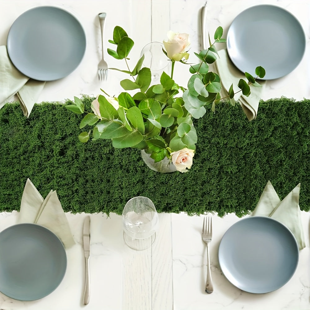 Artificial Moss Carpet Roll 19.68×78.74 Inch – Fake Moss Mat for Wall, Garden, Wedding, Roof & Indoor Outdoor Decoration, Cuttable & Easy to Maintain