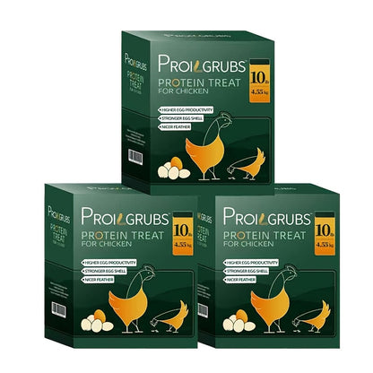 PROILGRUBS Dried Black Soldier Fly Larvae Chicken Treats – Non-GMO High-Protein Egg & Flock Builder, Stronger Eggshells & Feather Growth for Layers Broilers Chicks, 5 to 33 LB Bulk Bags