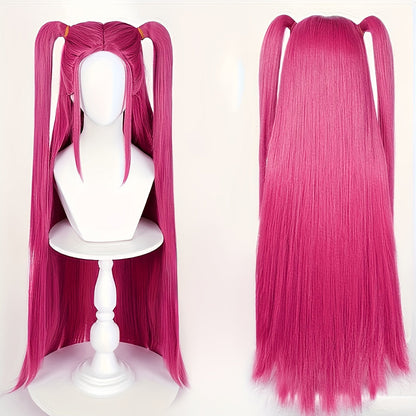 Anime K-Pop Idol Cosplay Wig Pink Purple Black No Sew No Glue Group Costume for Halloween Parties Fan Gatherings Cosplay Events Dance Pose Design 12-30 Inch