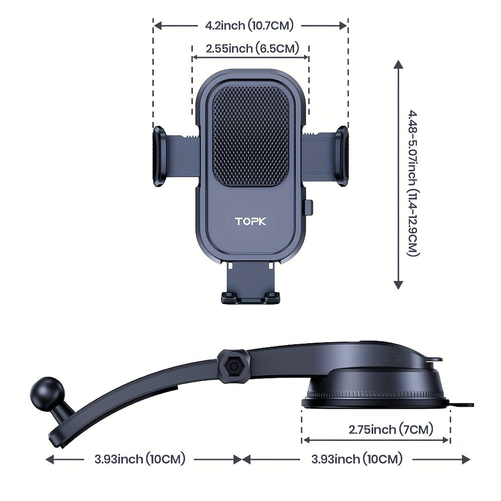 Car Phone Holder Dashboard & Air Vent Mount | 360° Adjustable, Strong Adhesion, High Stability – Universal Fit for All Smartphones, iPhone, Samsung, Android – Style A, B & Vent Mount