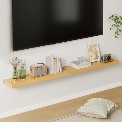 Floating Wall Shelves Wood 2/4/6 Pack 15.7 19.7 22 Inch Wall Mounted Shelves for Living Room Kitchen Bathroom Bedroom Holds 30 lbs Walnut Brown White Black Gray Home Decor Storage