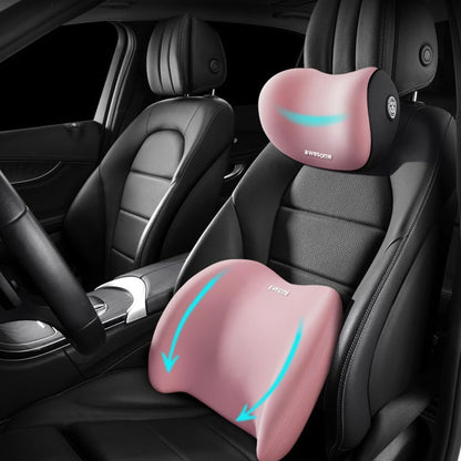 Car Lumbar Support Pillow & Neck Pillow Kit – Ergonomic Seat Headrest Cushion with Adjustable Strap for Neck & Back Pain Relief, for Car, Office Chair, Truck & Wheelchair