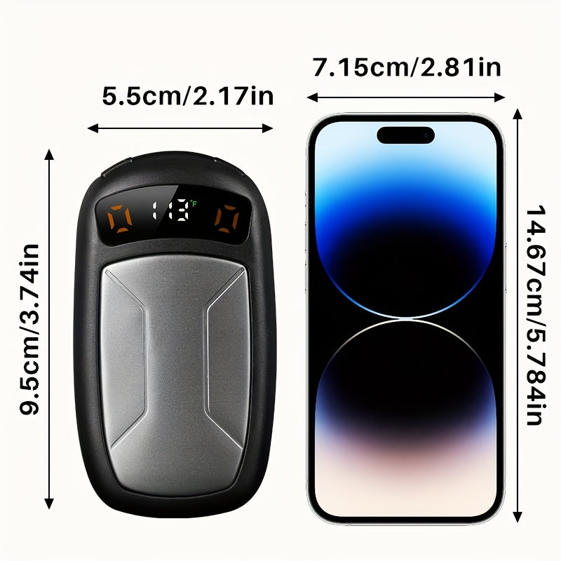 2 Pack Rechargeable Hand Warmers with COB Flashlight & Magnetic Base – 12Hr Heat, Portable Electric Pocket Warmer, Christmas Gift for Women Men Outdoor Winter