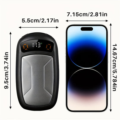 2 Pack Rechargeable Hand Warmers with COB Flashlight & Magnetic Base – 12Hr Heat, Portable Electric Pocket Warmer, Christmas Gift for Women Men Outdoor Winter