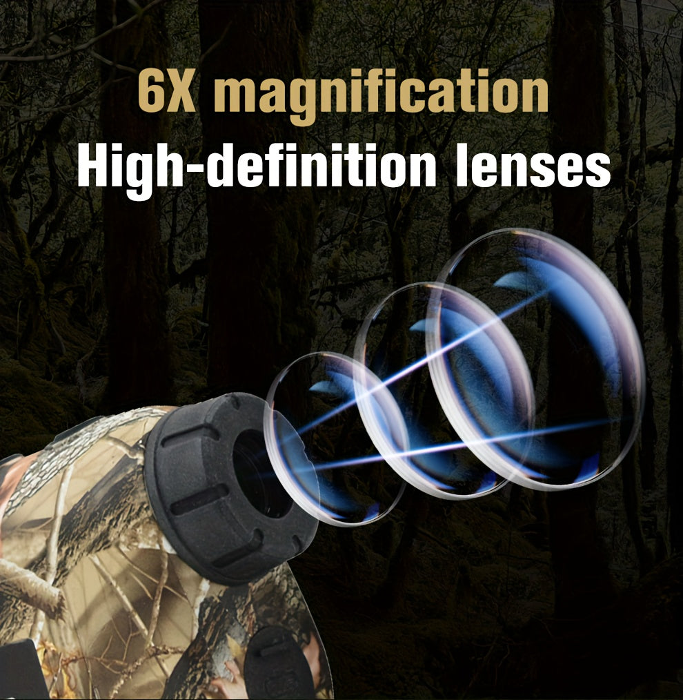 Laser Rangefinder 1200 Yards – 6X Magnification, Rechargeable, Slope Compensation, Flagpole Lock, Speed & Altitude Measurement, Golf & Hunting Camo Design