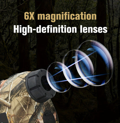 Laser Rangefinder 1200 Yards – 6X Magnification, Rechargeable, Slope Compensation, Flagpole Lock, Speed & Altitude Measurement, Golf & Hunting Camo Design