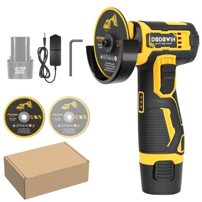 Mini Cordless Angle Grinder 19500 RPM Lithium Battery – Electric Grinding & Polishing Tool for Metal, Wood, Stone & Concrete, Precision Cutting Machine with 1 or 2 Batteries Included, Gift for Men
